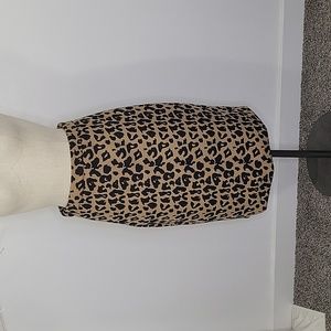 GRL  Leopard Print Skirt SZ M